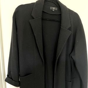 J Crew women black wool jacket XL